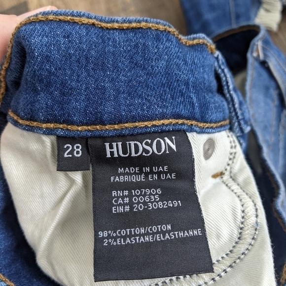 𝅺hudson zoeey high rise straight cuff denim jeans distressed - Picture 8 of 10